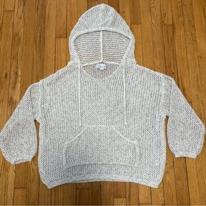 Vintage Havana Open Knit Hooded Pullover Sweater Size L Neutral NWOT